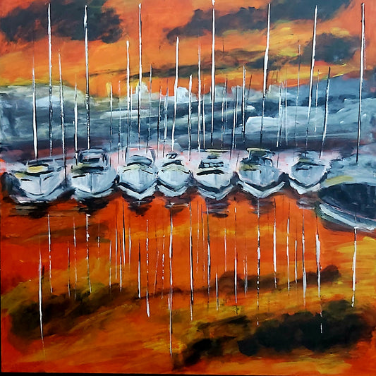 Sleeping Masts             91 x 91 cm