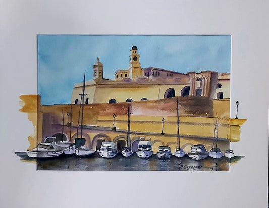 Bastions and Boats                   52 x 42 cm