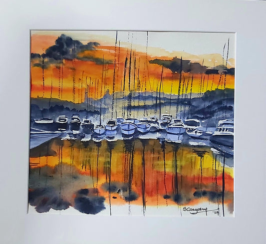 Boaters at the Ready              52 x 48 cm